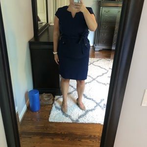 Kasper navy blue dress